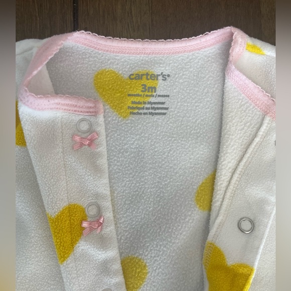 Carter’s Fleece Footed Pajamas, 3 month. EUC. - Picture 2 of 2